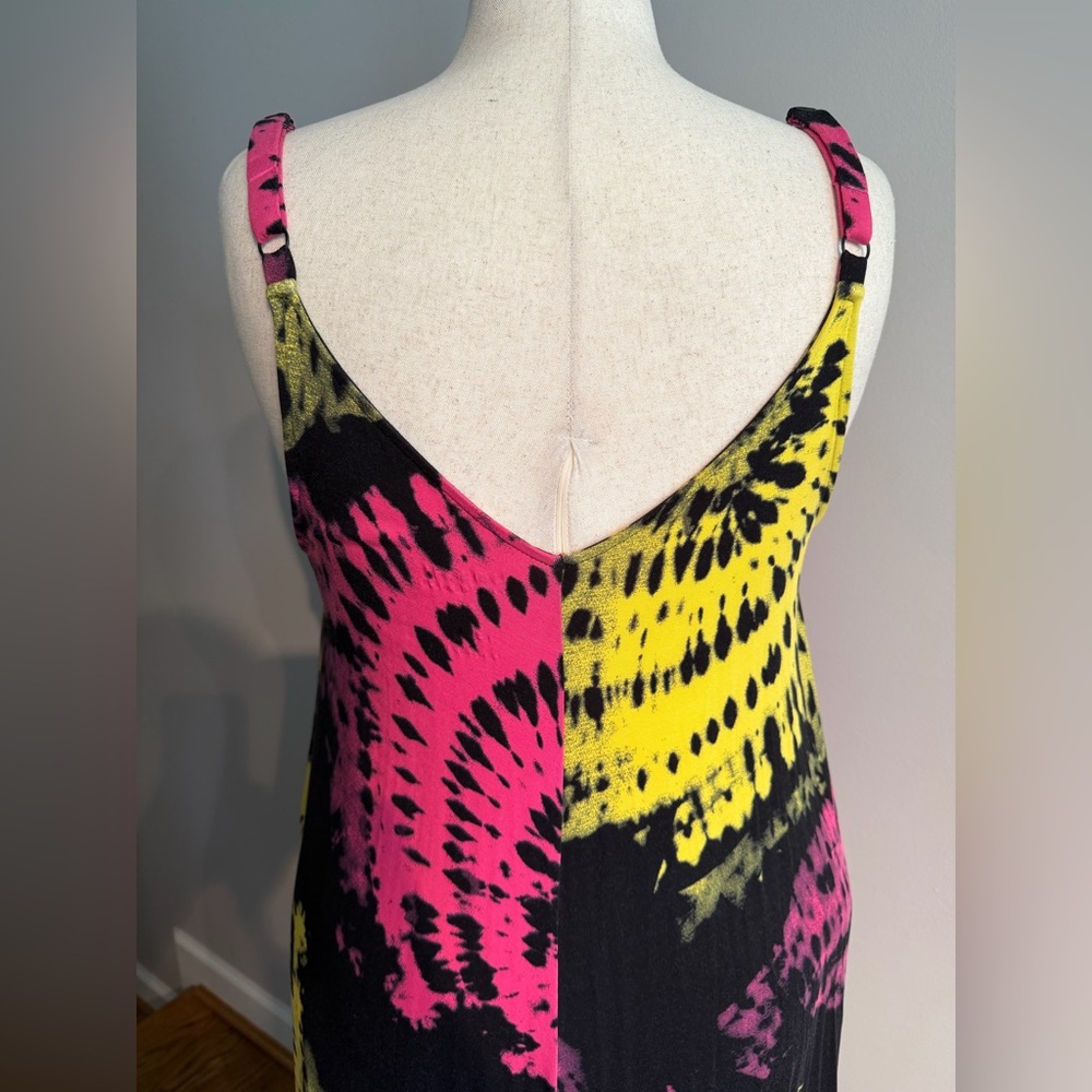 Torrid Black Pink/Yellow Tie Dye Super Soft Culotte Romper - Size 3 (22-24, 3X) - Picture 7 of 13